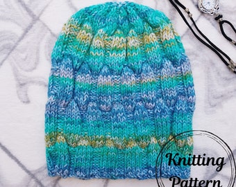 Beginner Bubble Beanie Knitting Pattern, Beginner friendly (Digital Download)