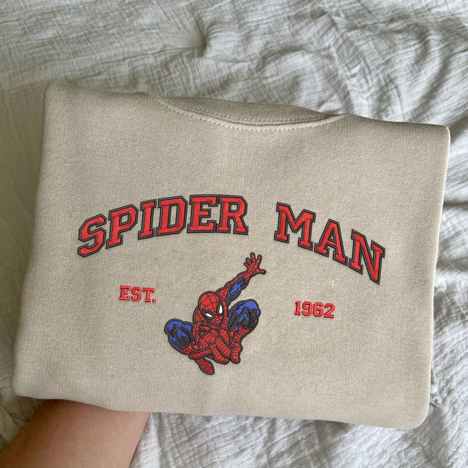 Spiderman NIKE Logo PRINT Crewneck Sweatshirt - Teeholly