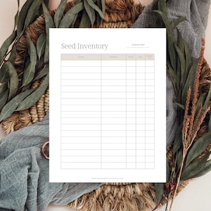 Seed Inventory Printable - PDF Seed Inventory download