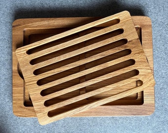 Tabla para cortar pan, pequeña 35x25, roble