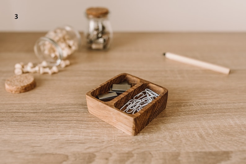 Wooden desk organizer modular, oak image 7