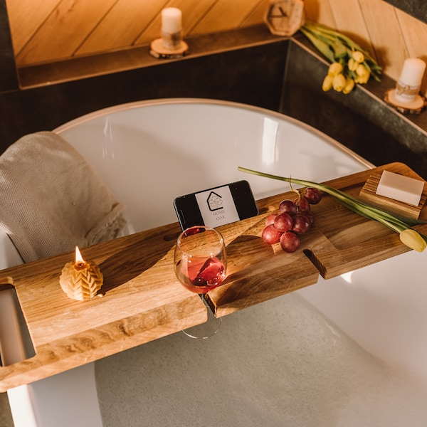 Oak bath board - shelf