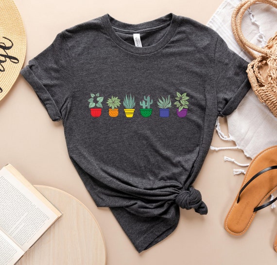 Plant LGBTQ Pride Shirt - Gender Neutral Shirt - Cute Pride T-Shirt, LGBTQ Ally, Subtle Pride T-Shirt, Queer Gift, Lesbian Shirt, Gay Shirt