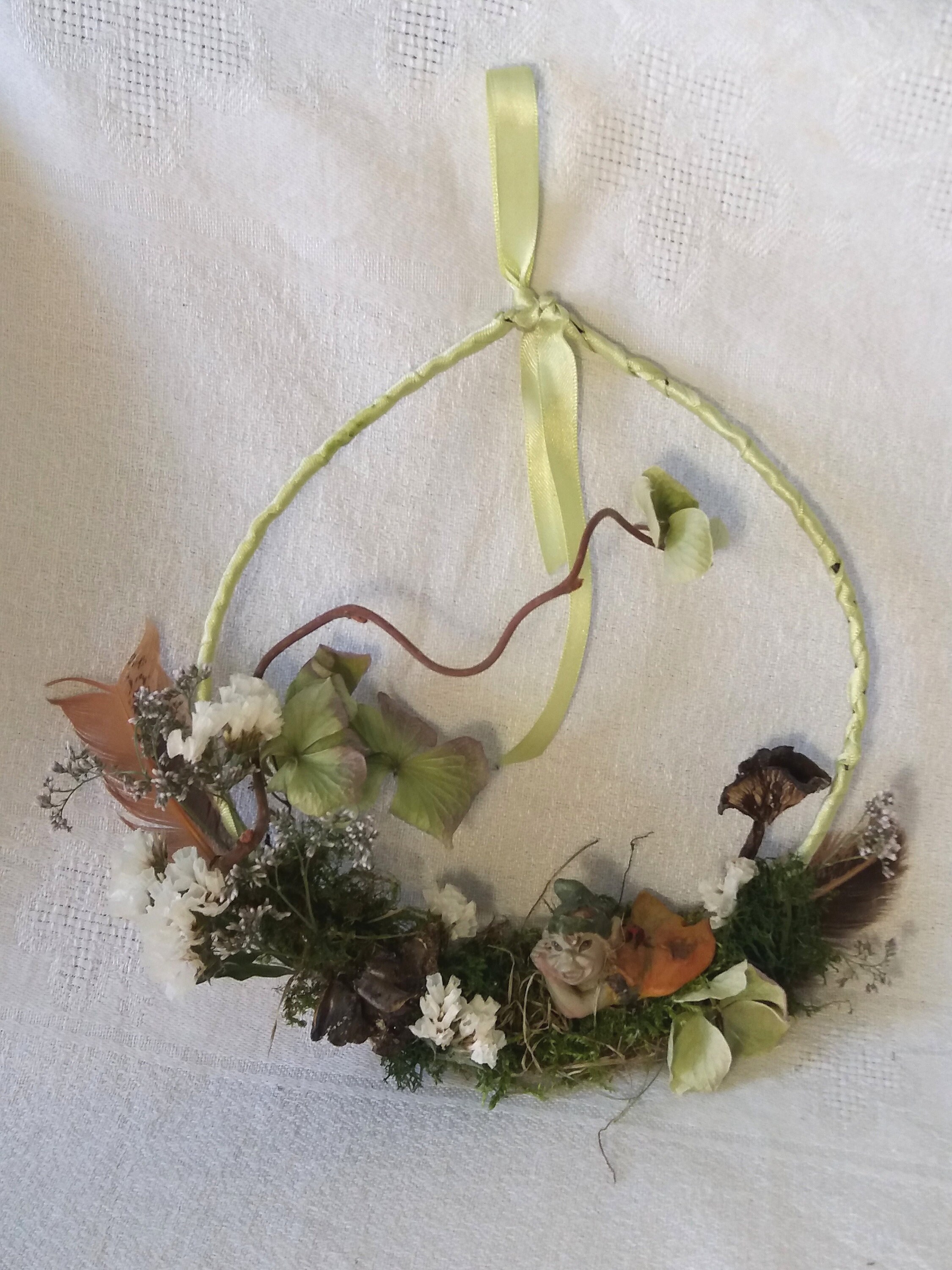 Déco Cerceau Cuivre Fleuri