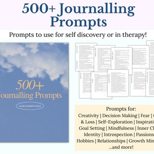 500+ Inner Healing Journal Prompts | therapy questions, self discovery workbook, emotional processing, daily journal prompts, mindfulness