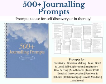 500+ Inner Healing Journal Prompts | therapy questions, self discovery workbook, emotional processing, daily journal prompts, mindfulness
