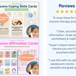 Trauma therapy bundle, trauma recovery, trauma healing, nervous system regulation, somatic exercises, trauma worksheet, PTSD CPTSD worksheet image 5