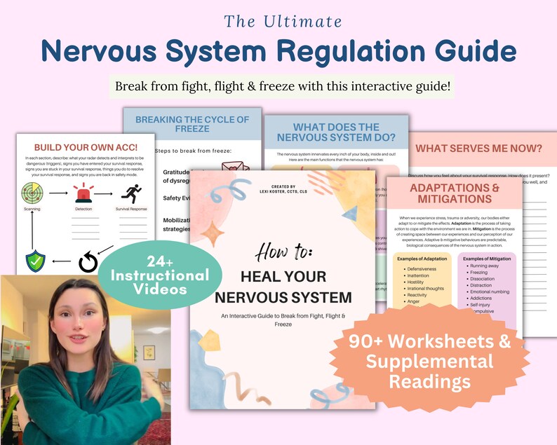 Trauma Healing Bundle, Trauma Workbook, Nervous System Regulation ...