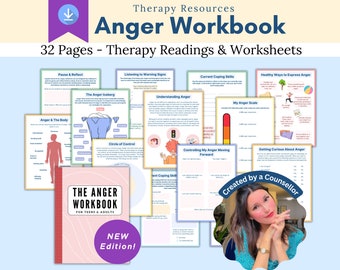 Anger Management, therapy worksheets, counselling tools, anger coping skills, stress management, emotional regulation, anger worksheets, CBT