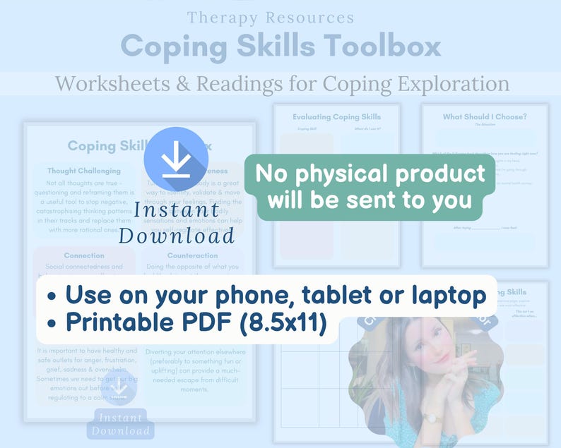 Coping Skills Toolbox for Adults, Self-regulation, Therapy Tools, Anger ...