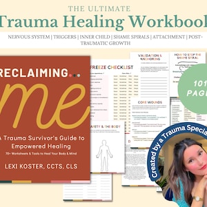 Trauma Worksheets | trauma workbook, somatic healing, trauma self help, heal from trauma, CPTSD, PTSD worksheet