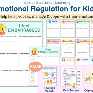 Emotional Regulation Kids,  kids therapy worksheets, kids anxiety relief, kids therapy tool, kids coping skills, social emotional learning