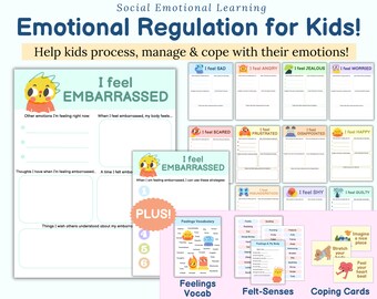 Emotional Regulation Kids,  kids therapy worksheets, kids anxiety relief, kids therapy tool, kids coping skills, social emotional learning