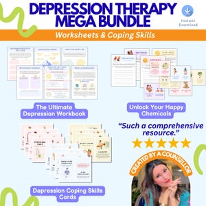 Depression worksheets, depression spiral, teen depression, depression coping skills, heal from depression, teen therapy, CBT worksheet