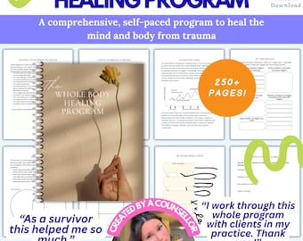 Somatic Trauma Healing Program, trauma healing workbook, PTSD worksheets, somatic exercises, somatic therapy, CPTSD workbook, nervous system