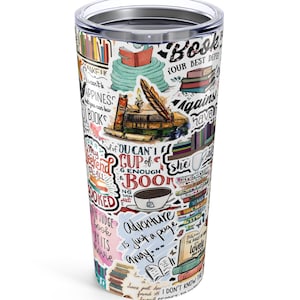 Bookish 20oz Tumbler: Ideal Gift for Readers, Authors & Coffee Enthusiasts