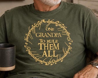 One Grandpa to Rule Them All Shirt Funny Grandpa Gift Fathers Day Tee Fantasy Grandpa Shirt Comfort Colors Cool Papa Gift Grandpa Birthday