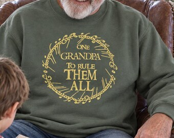 Grandpa Sweatshirt One Grandpa to Rule Them All Funny Grandpa Crewneck Christmas Gift for Grandpa Fantasy Grandpa Gifts from Grandkids