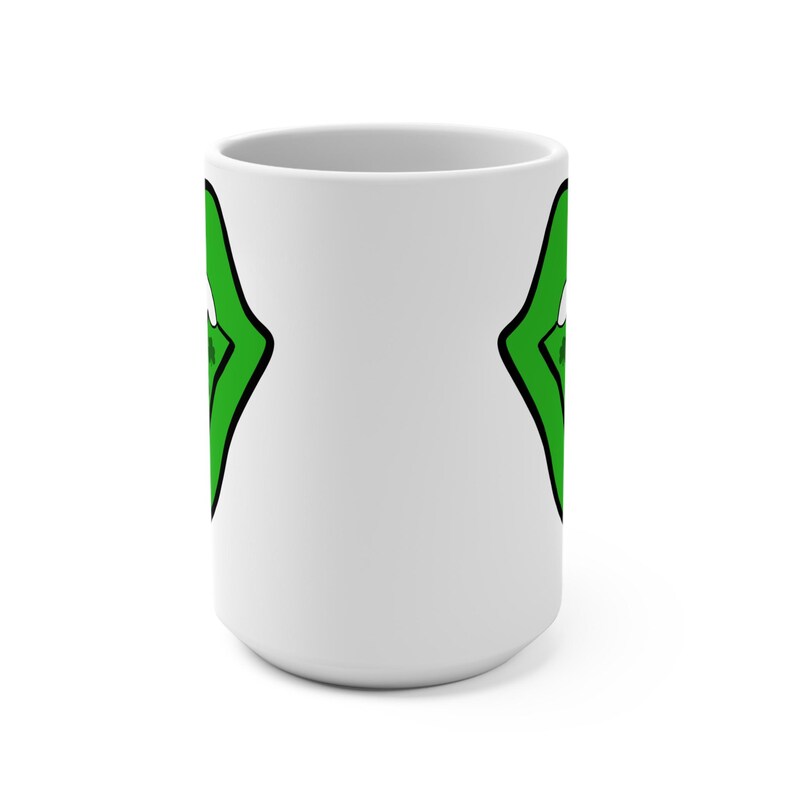 St Patricks Day Shamrock Lips Mug Funny Irish Coffee Cup Lucky Kiss Mug St Paddys Day Gift for Her image 3