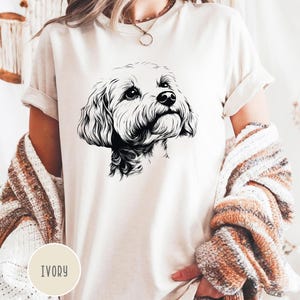 Garment-Dyed Dog Sketch Tee: Unisex Comfort for Pet Lovers, Animal Enthusiasts & Dog Mamas