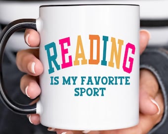 Bookworm's Delight Large Ceramic Coffee Mug for Reading Enthusiasts