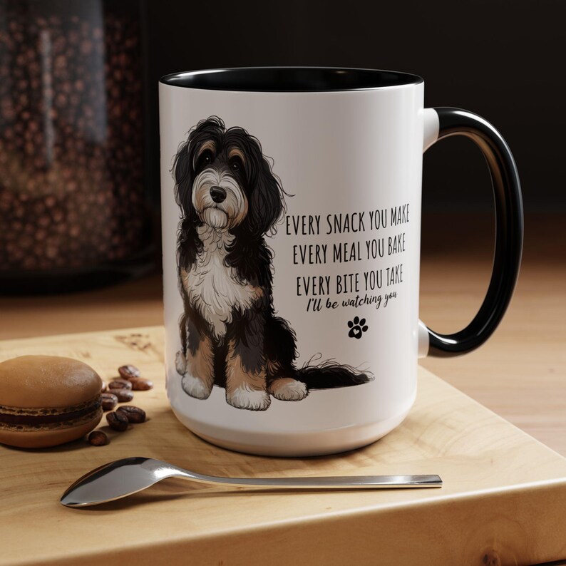 Bernedoodle Mug Funny Dog Mug Bernedoodle Gift Dog Lover Coffee Mug Cute Bernedoodle Cup Dog Breed Mug Two Sided Cup image 3