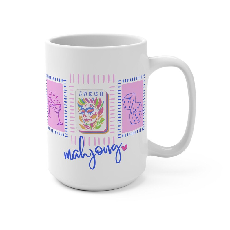 Mahjong Mug Mahjong Gift Mahjong Coffee Cup Game Night Mug Mahjong Lover Gift Cute Mahjong Cup Mahjong Tea Mug Mahjong Player Mug 画像 2