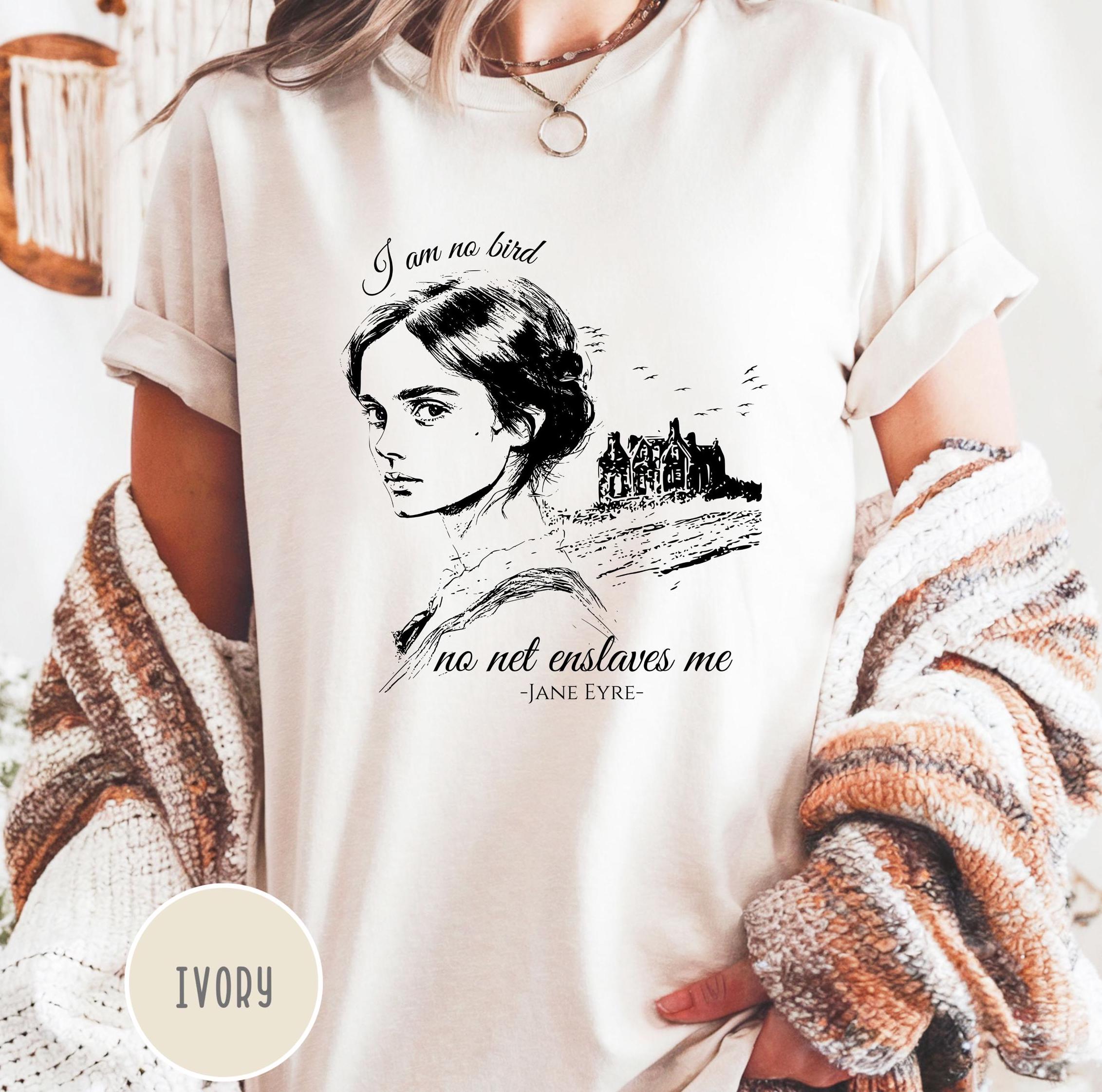 Women's T-Shirts [Out of Print] Charlotte Bront&#235; / Jane Eyre Relaxed Fit Tee (Vintage Navy) (Womens) Amazon.com: Jane Eyre Charlotte Bronte Vintage Text Reader