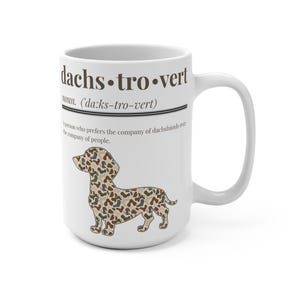Taza con definición divertida de perro salchicha, taza de café para amantes de los perros salchicha, regalo sarcástico para amantes de los perros salchicha, humor para mamás de perros. imagen 3