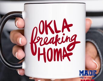 Oklahoma Mug Ceramic Coffee Cup Football Fan Souvenir Gift OK State Pride Game Day Gift 15oz