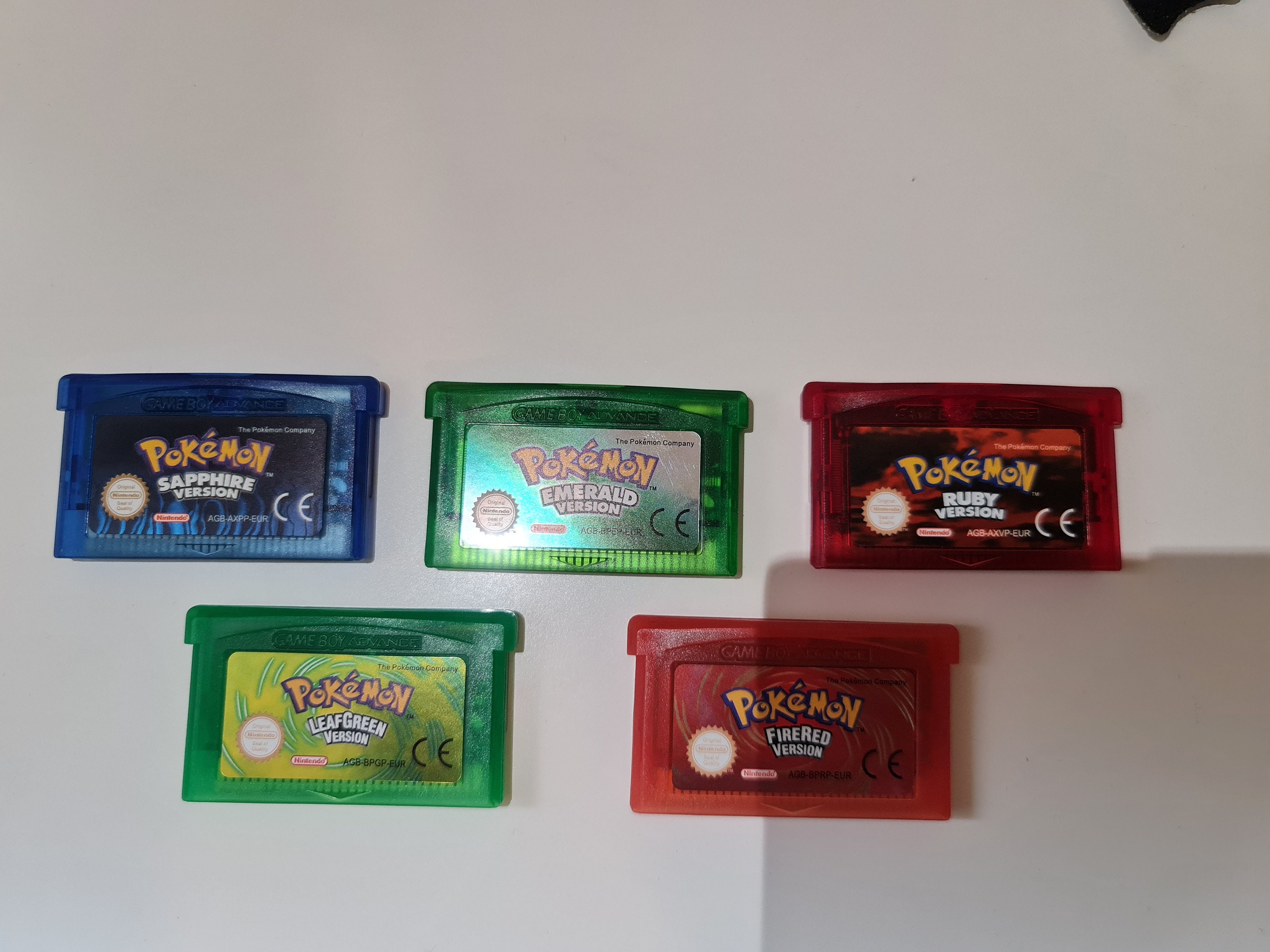 Cartuchos Pokémon GBA - Firered, Leafgreen, Emerald, Ruby e Safira