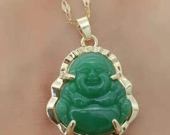 Laughing Buddha Jade Necklace I Wealth & Balance