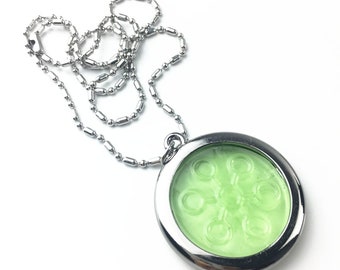 Pendentif santé quantique Alpha Spin Verre bio I Géométrie des ondes alpha I Fréquence quantique