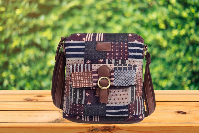 Vintage Style Messenger Bag Small Bohemian Pattern Handbag Etsy