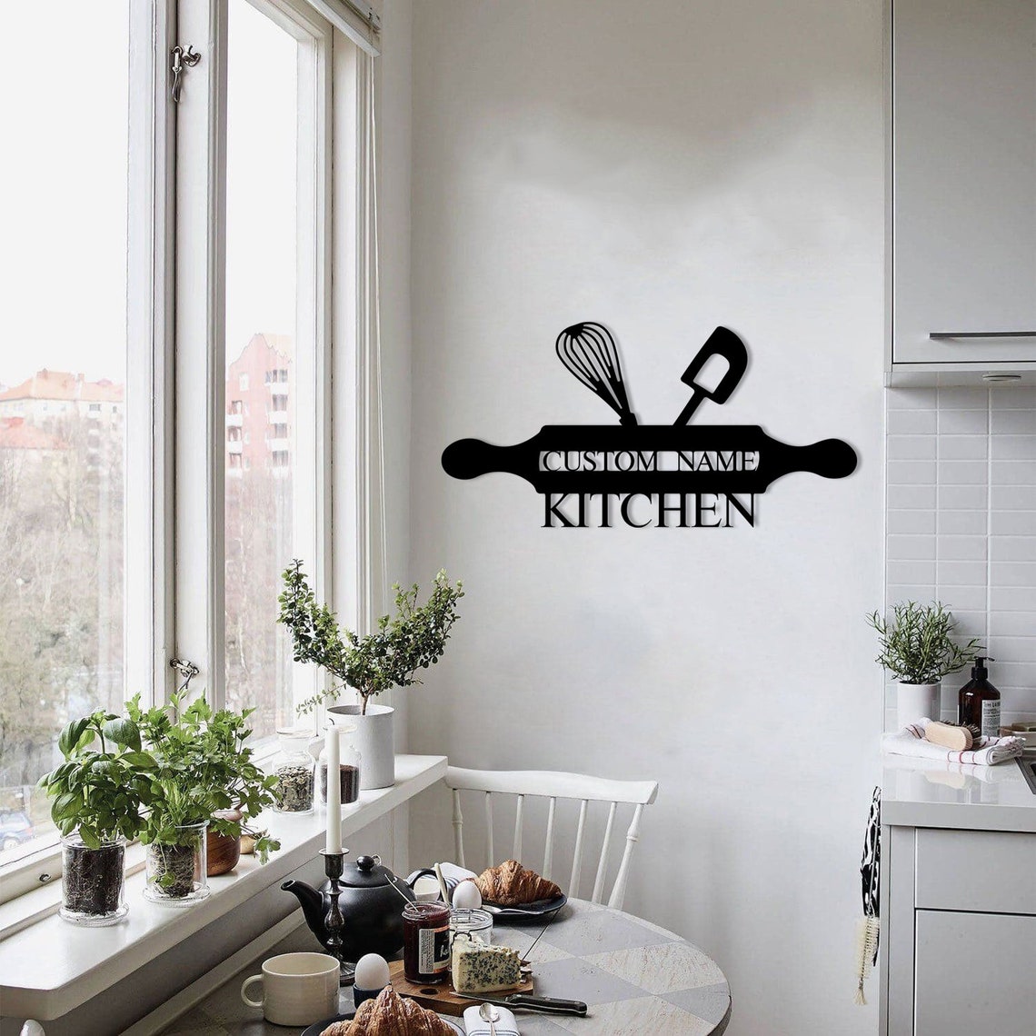 Kitchen Metal Wall Sign Personalized Chef Wall Decor Etsy