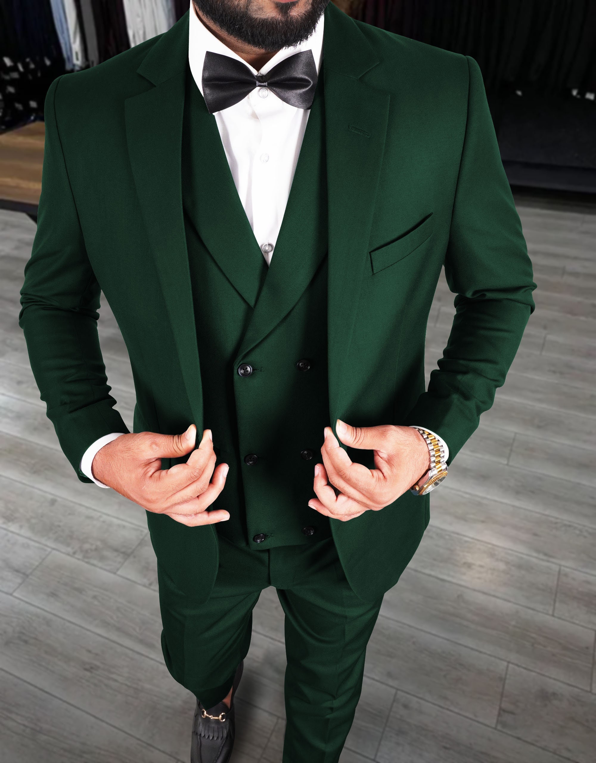 Men's Royal Blue 3 Piece Fashion Formal Suit Slim Fit One Button Prom  Dinner Wear Suit 