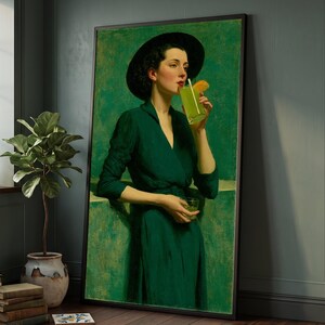lempicka green dress Tamara De Canvas Print green graduation dresses