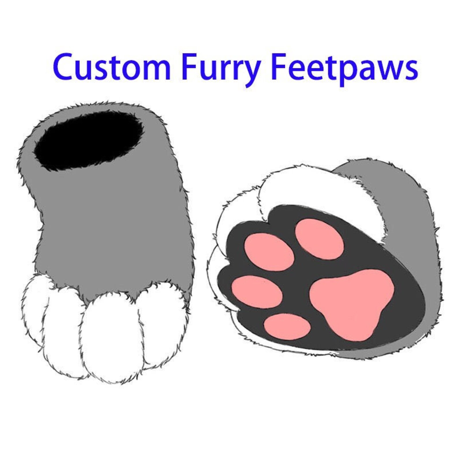 Custom Fursuit Feetpaws Cosplay Furry Feetpaws With Claws - Etsy UK