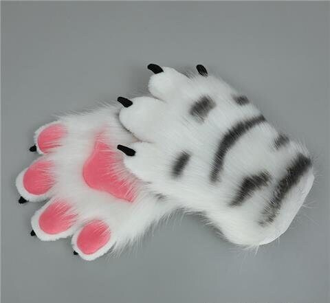 White Tiger Furry Full Suit With Head Tail Clothes and Paw - Etsy