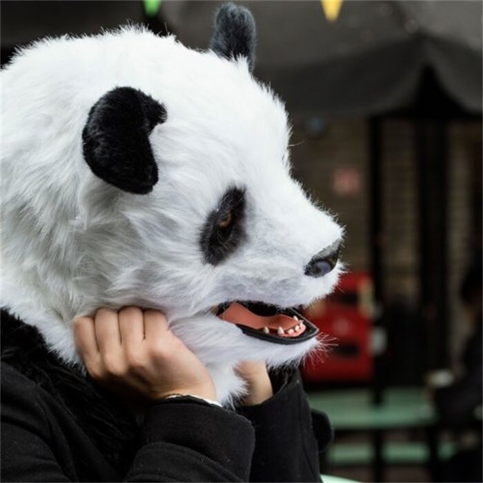 Furry Panda Head Mask Cosplay Panda Fursuit Head Etsy UK