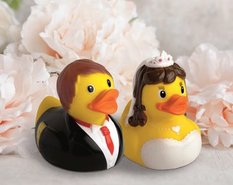 Bathing ducks wedding couple