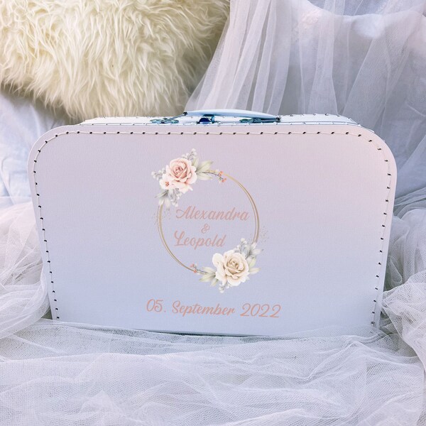 Hochzeitskoffer Rose personalisiert