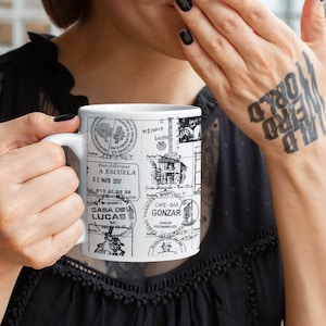 Camino de Santiago Credential Cup, Camino Frances stamps, Camino de Santiago Sellos