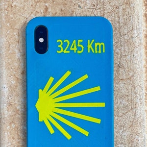 Flexible Phone Case Hand made Customisable Camino de Santiago. How Far did you walk?