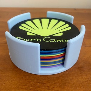 Coasters Holder,  Embrace the Spirit of the Camino with Our Exquisite Camino de Santiago Coasters holder! C01