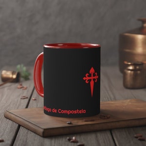 Beautiful, elegeant Camino de Santiago Ceramic Mug 11oz, 325 ml. The way of Saint James Gift.AC01