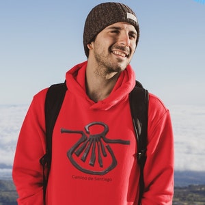 Camino de Santiago hoodie minimalist design of the camino de Santiago sweatshirt. Saint James way. Jacobsweb Hoodie SH001