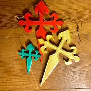 Camino de Santiago Cristmas Ornament, Kreuz von St. James, Camino de Santiago Cross XMAS