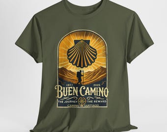 Buen Camino T-Shirt, Camino de Santiago Pilgrim Graphic Tee