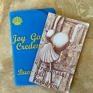 Carte d'identité du Camino de Santiago. Protégez votre carnet de timbres, améliorez votre expérience de pèlerinage avec notre pochette personnalisable pour carnet de timbres 3D